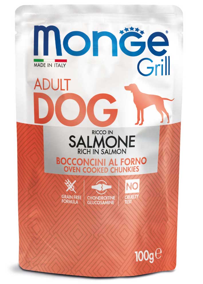 MONGE GRILL DOG ADULT BOCCONCINI SALMONE (14pz)