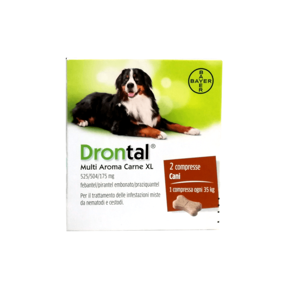 DRONTAL CANE MULTI AROMA XL (2 cpr) – Combatte i parassiti intestinali - Sarda Zootecnica