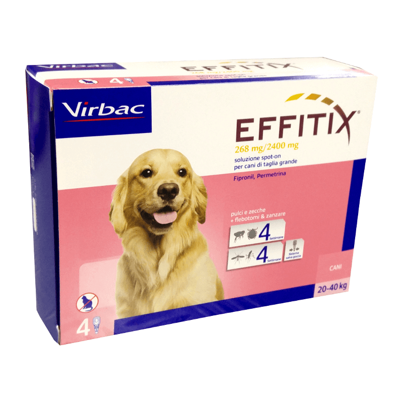 Effitix 20-40 Kg 4 Pipette - Antipulci per Cani Grandi Efficace – Sarda  Zootecnica