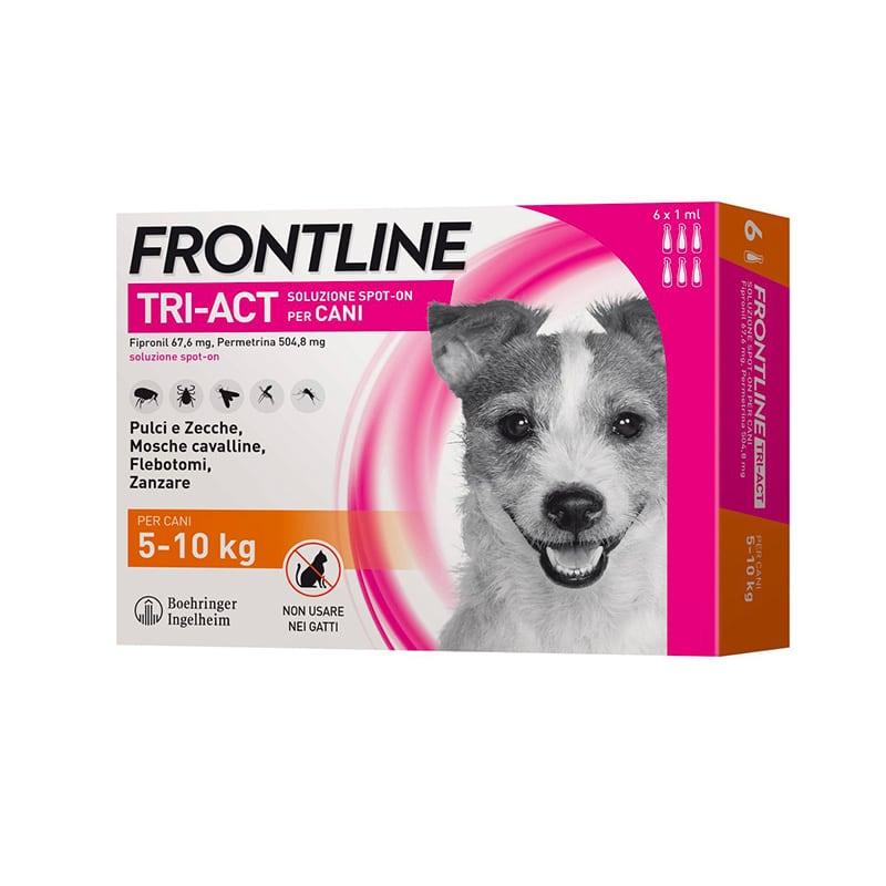 Frontline Tri Act 5/10 Kg (6 pipette) – Antiparassitario per cani di taglia  media – Sarda Zootecnica