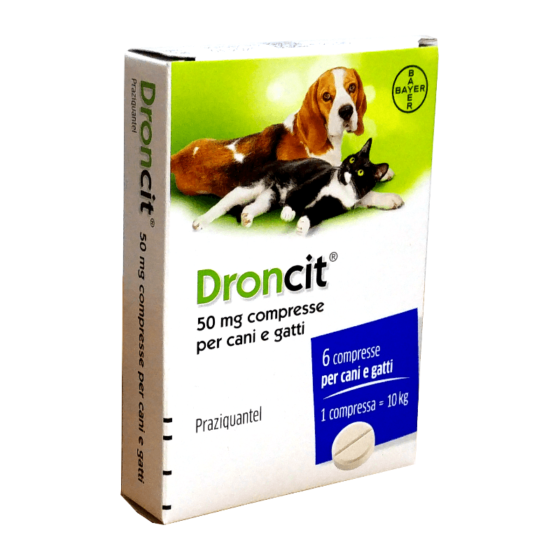 Droncit 6 cpr – Elimina i parassiti intestinali di cani e gatti