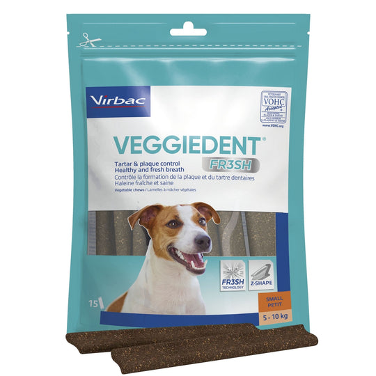 VEGGIEDENT FR3SH S 5kg - 10kg (15 stick) - Stick dentali per cani