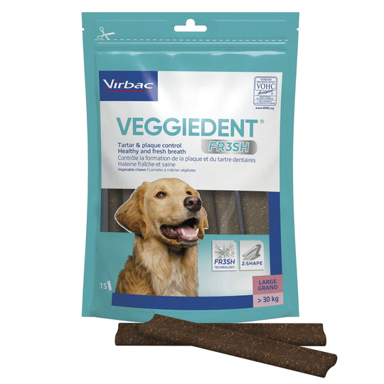 VEGGIEDENT FR3SH LARGE OLTRE 30kg ( 15 stick )  - Stick dentali per cani