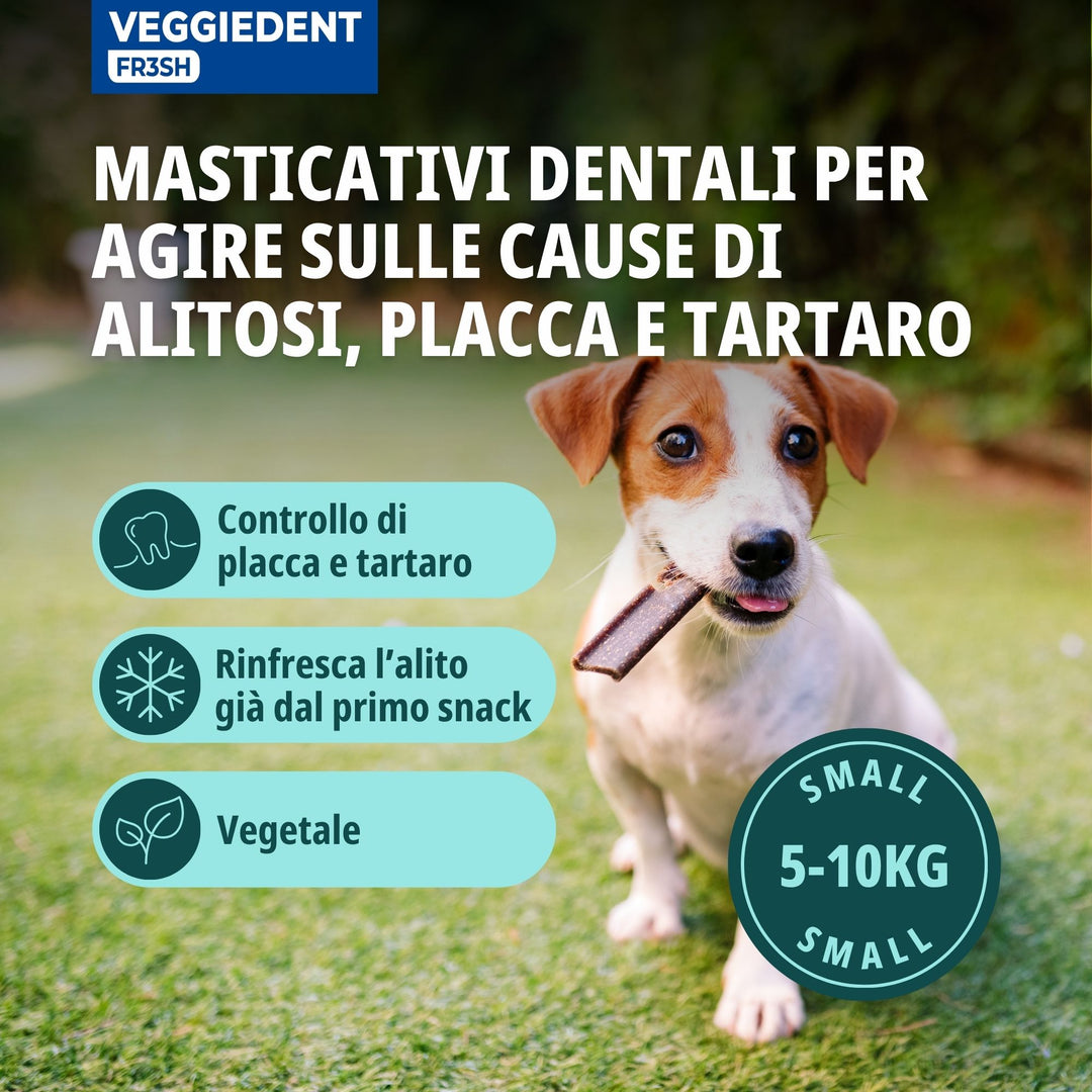 VEGGIEDENT FR3SH S 5kg - 10kg (15 stick) - Stick dentali per cani
