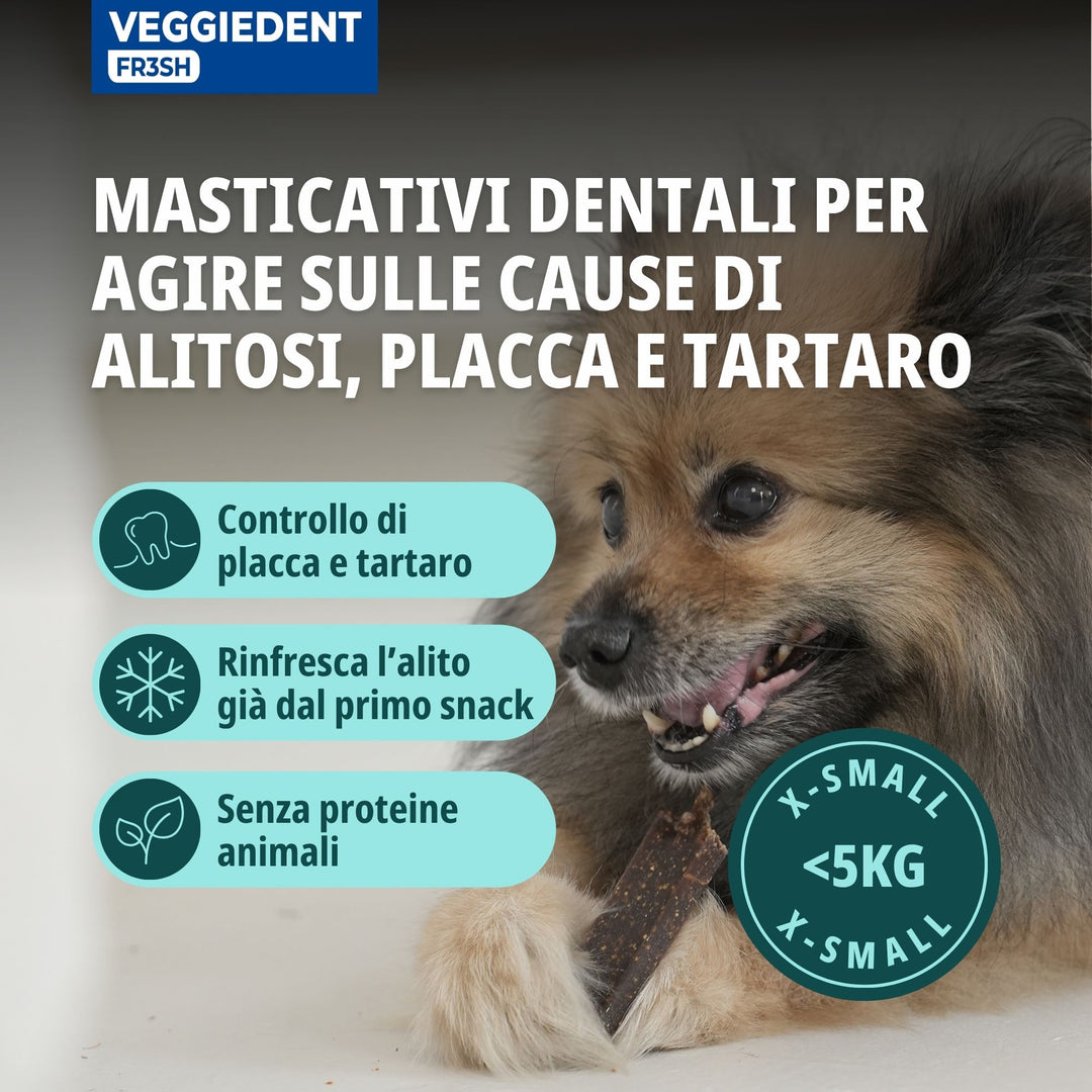VEGGIEDENT FR3SH XS FINO A 5kg (15 stick) - Stick dentali per cani