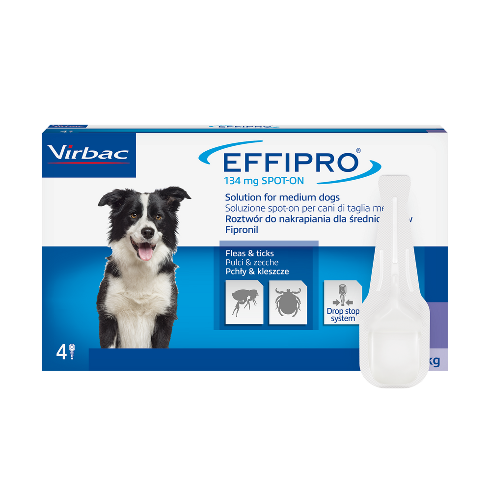 EFFIPRO CANI 10-20 kg - Antiparassitario Spot-On Contro Pulci e Zecche