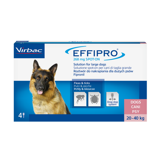 EFFIPRO CANI 20-40 kg - Antiparassitario Pipette Pulci e Zecche