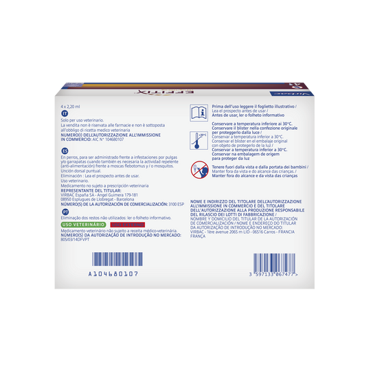 EFFITIX 10-20 Kg (4 Pipette) - Antipulci Cani di Media Taglia Efficace
