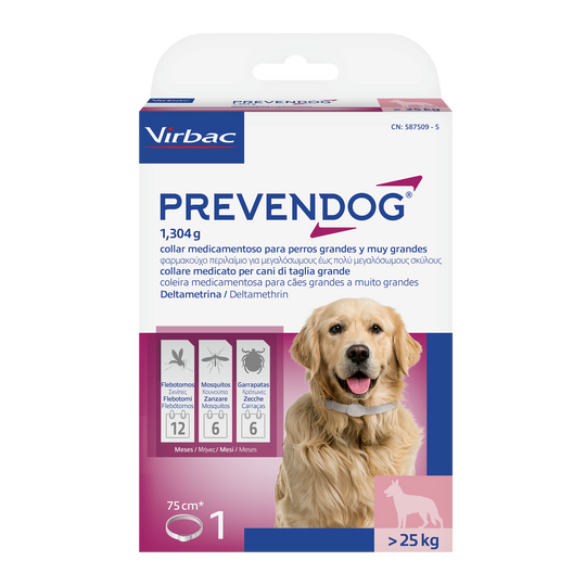 PREVENDOG COLLARE 75 cm 1 pezzo  – Collare Antiparasitario per Cani