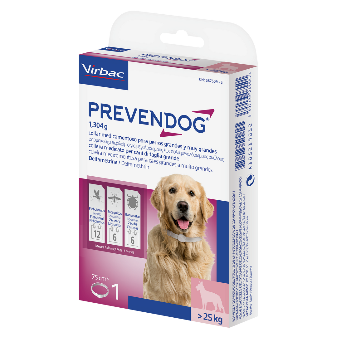 PREVENDOG COLLARE 75 cm 1 pezzo  – Collare Antiparasitario per Cani