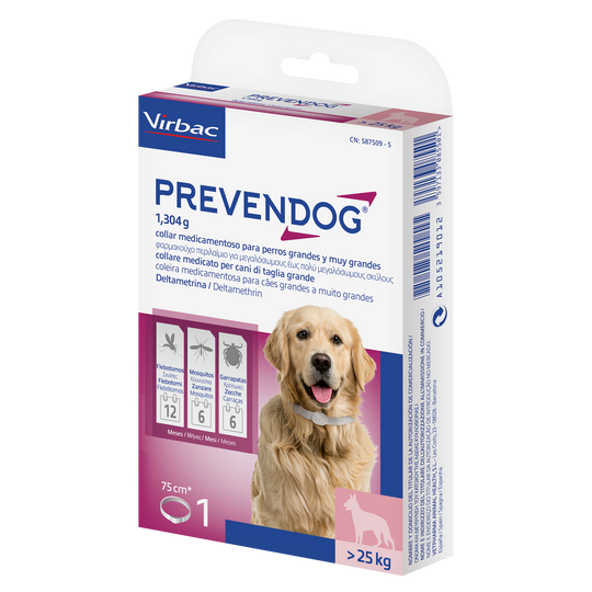 PREVENDOG COLLARE 75 cm 1 pezzo  – Collare Antiparasitario per Cani