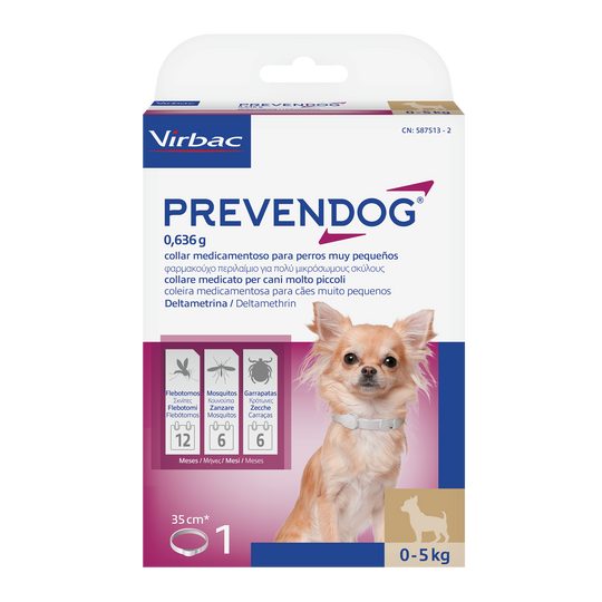 PREVENDOG COLLARE 35 cm (1 pezzo) – Contro zecche, flebotomi e zanzare fino a 6 mesi