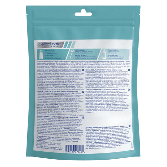 VEGGIEDENT FR3SH S 5kg - 10kg (15 stick) - Stick dentali per cani