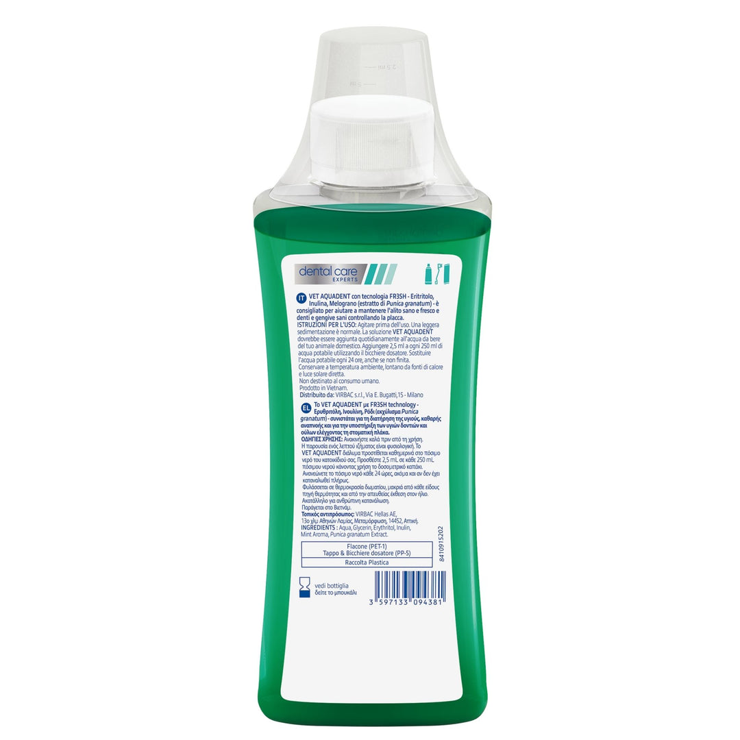 VET AQUADENT FRESH 250 ml- Alito Fresco e Denti Sani