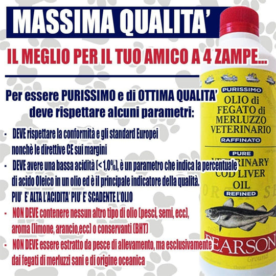 PAERSON OLIO FEGATO MERLUZZO VETERINARIO PURISSIMO 1l