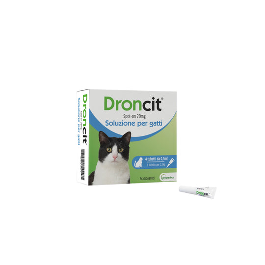 DRONCIT SPOT-ON 4 pipette – Elimina i parassiti intestinali di cani e gatti