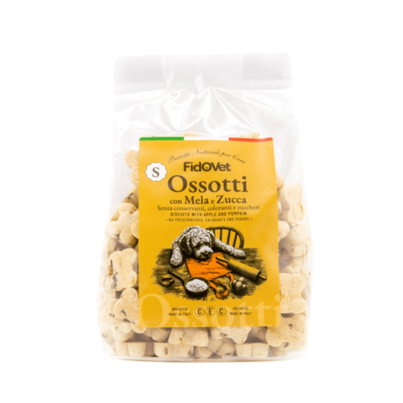 FIDOVET BISCOTTI NATURALI PER CANI OSSOTTI SMALL MELA E ZUCCA 300g