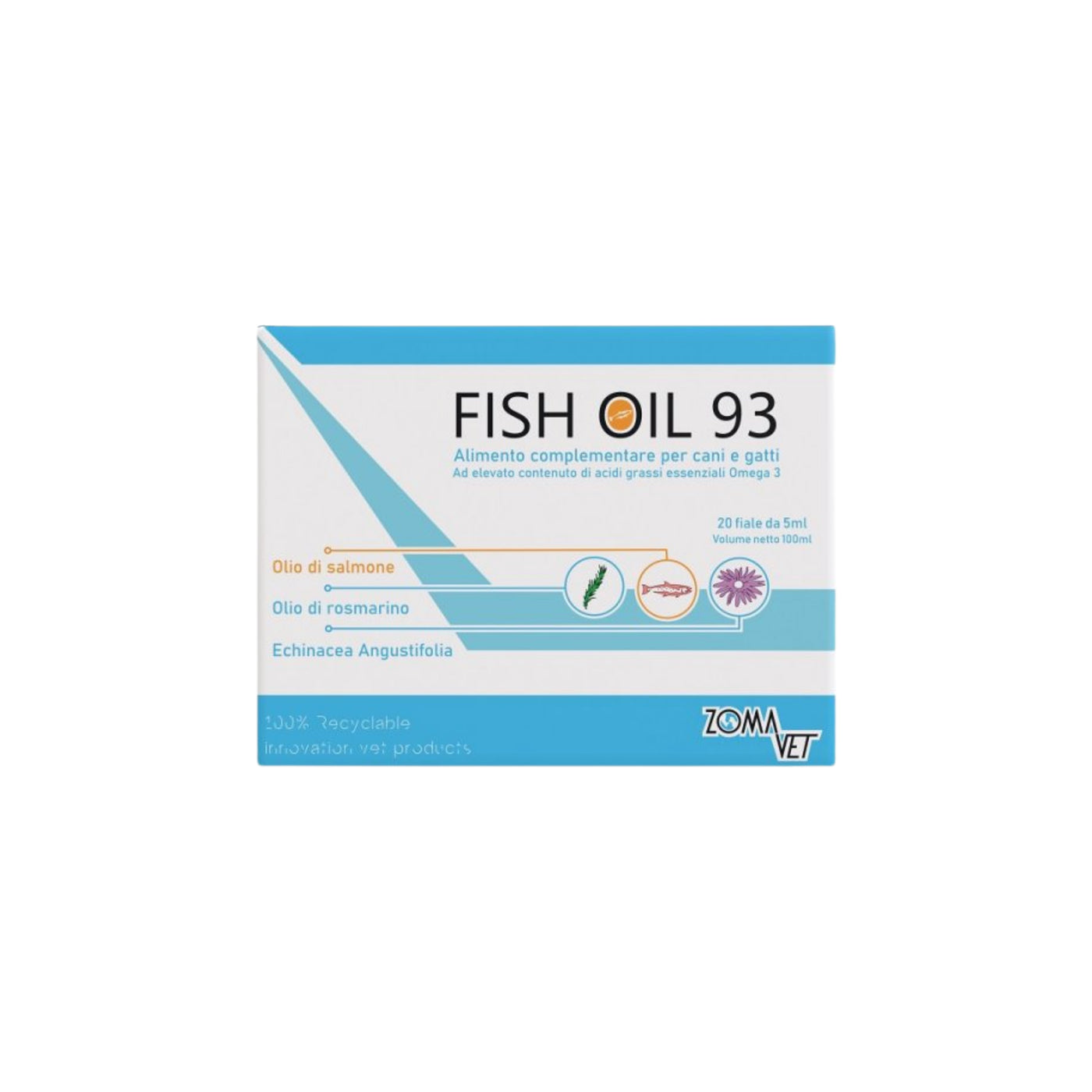 FISH OIL 93 - Olio di Pesce per Gani e Gatti In Fiale