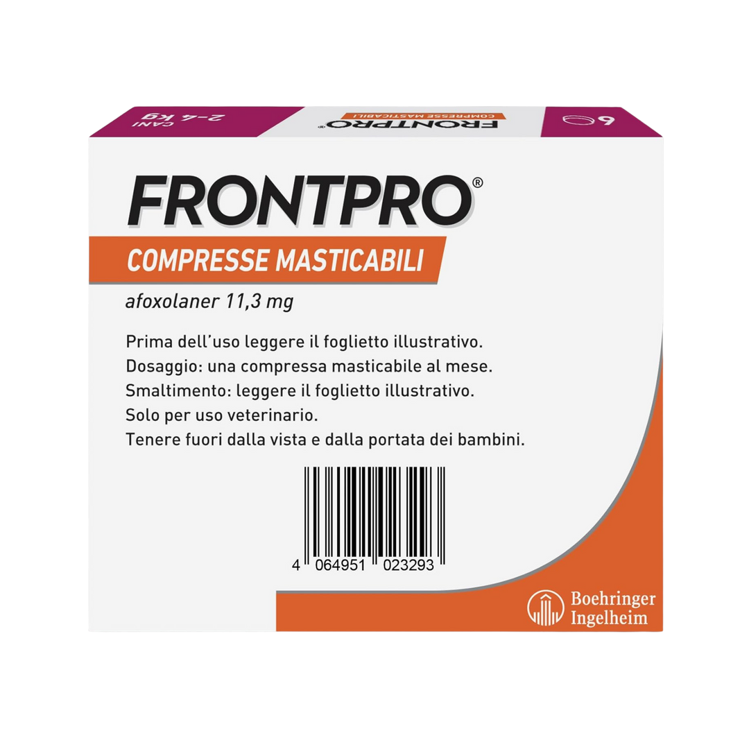 FRONTPRO CANE (6 cpr) 2-4 kg - Antipulci Per Cani Piccoli