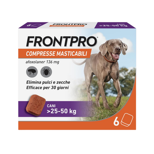 FRONTPRO CANE (6 cpr) 25-50 kg  - Difesa Contro Le Pulci