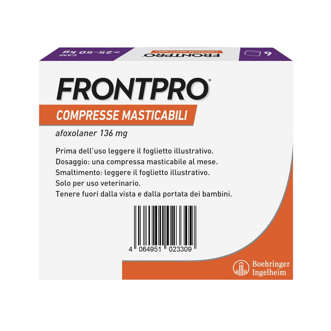 FRONTPRO CANE (6 cpr) 25-50 kg  - Difesa Contro Le Pulci