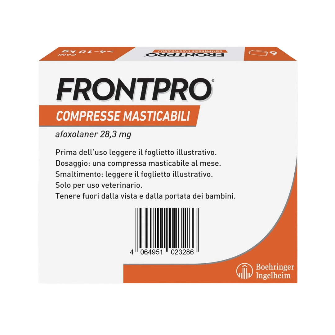 FRONTPRO CANE (6cpr) 4-10 kg - Antiparassitario In Compresse