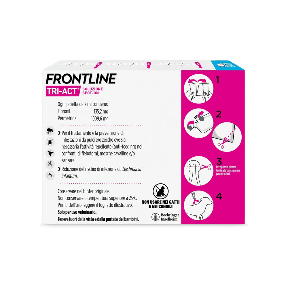 FRONTLINE TRI ACT 10-20 Kg 3 pip – Antiparassitario Cani Taglia Media