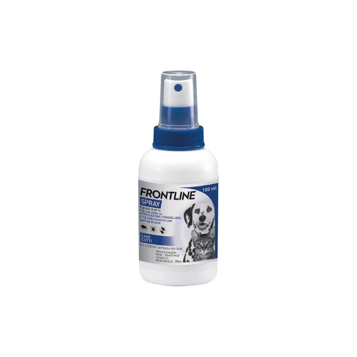 FRONTLINE SPRAY 100 ml – Contro pulci, zecche e pidocchi