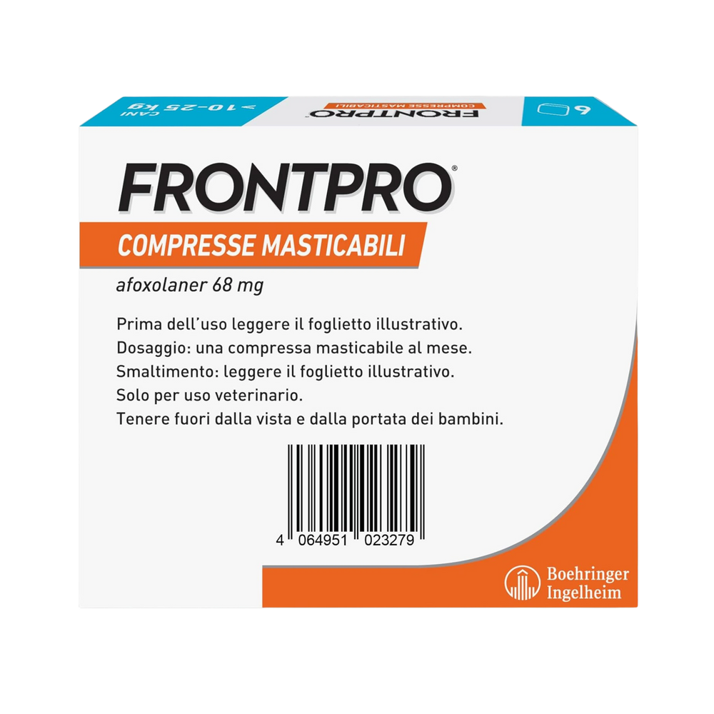 FRONTPRO CANE (6cpr) 10 - 25 kg - Sicurezza Canina
