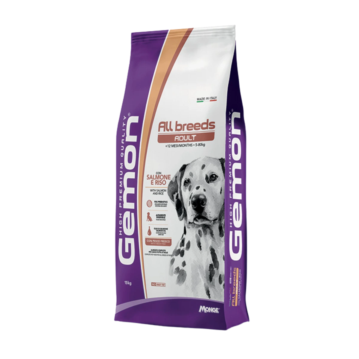 GEMON ALL BREEDS ADULT CON SALMONE E RISO 15kg