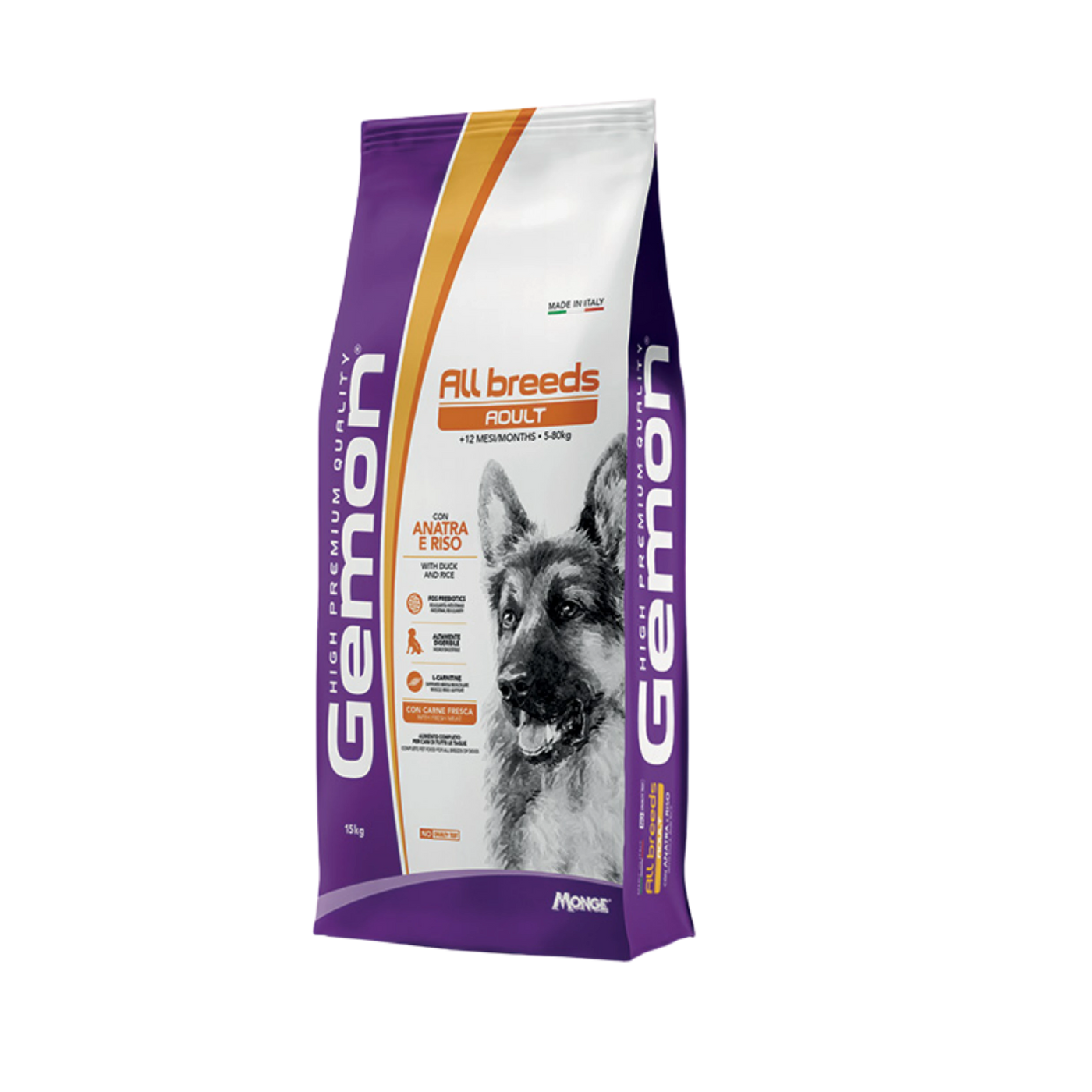 GEMON ALL BREEDS ADULT CON ANATRA E RISO 15kg