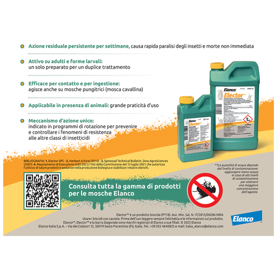ELANCO ELECTOR 237ml - Protezione Efficace Contro le Mosche
