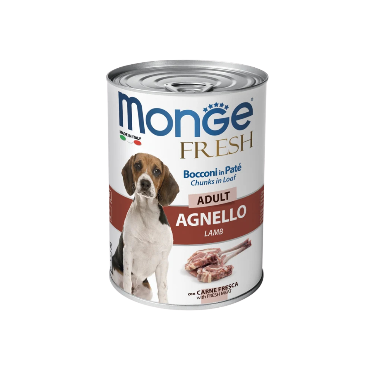 MONGE DOG FRESH BOCCONCINI IN PATE' ADULT AGNELLO 8pz