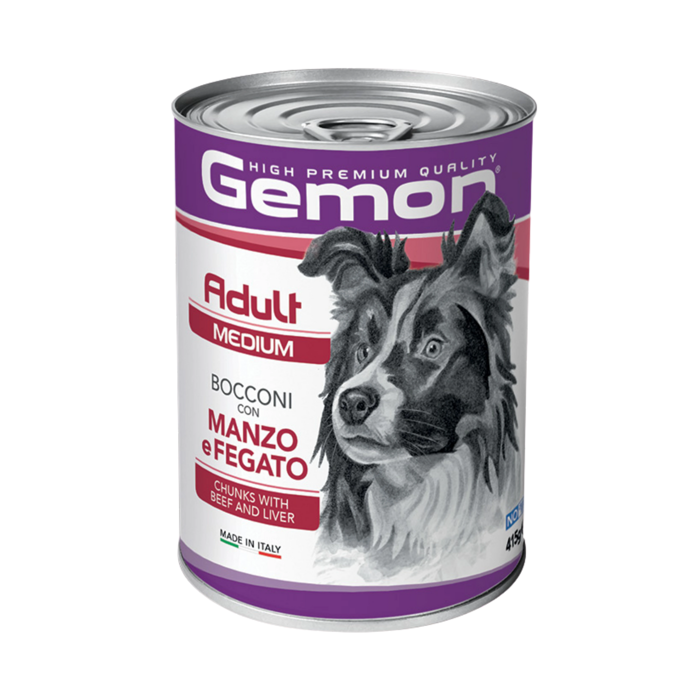 GEMON MEDIUM BOCCONI CON MANZO E FEGATO 415gr
