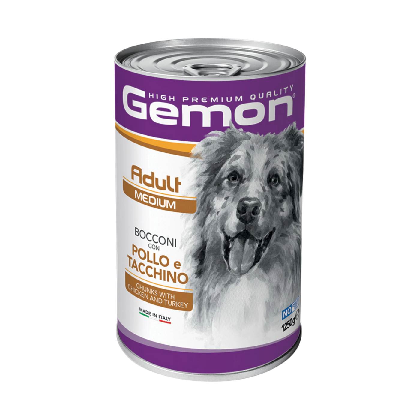 GEMON ADULT MEDIUM BOCCONI POLLO TACCHINO 1250g