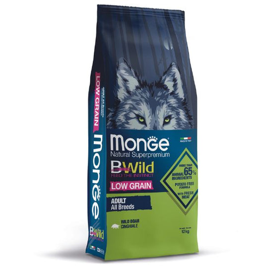 MONGE BWILD LOW GRAIN ALL BREEDS ADULT CINGHIALE 12kG