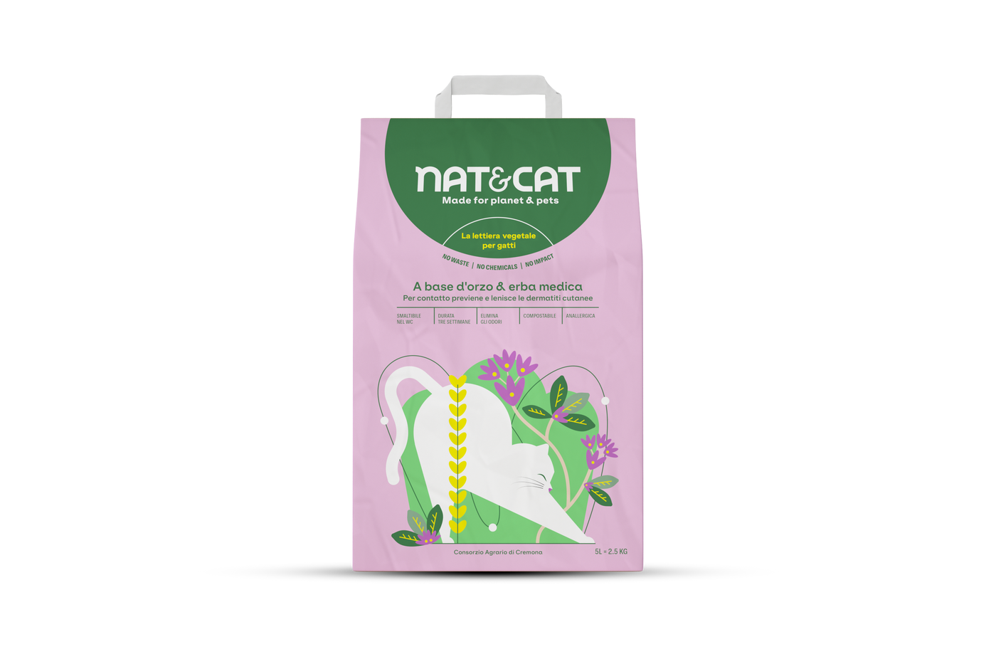 LETTIERA VEGETALE ORZO E ERBA MEDICA - Igiene Per Il Tuo Gatto!