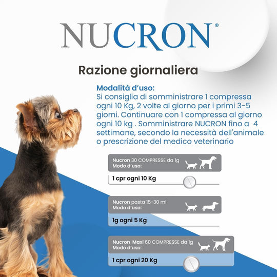 NUCRON PASTA 15g - Stabilizza la Digestione Di Cani e Gatti