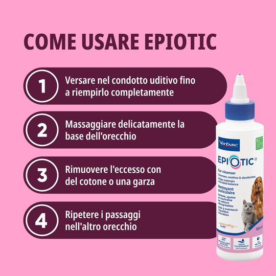 EPI-OTIC 125 ml – Detergente auricolare per cani e gatti