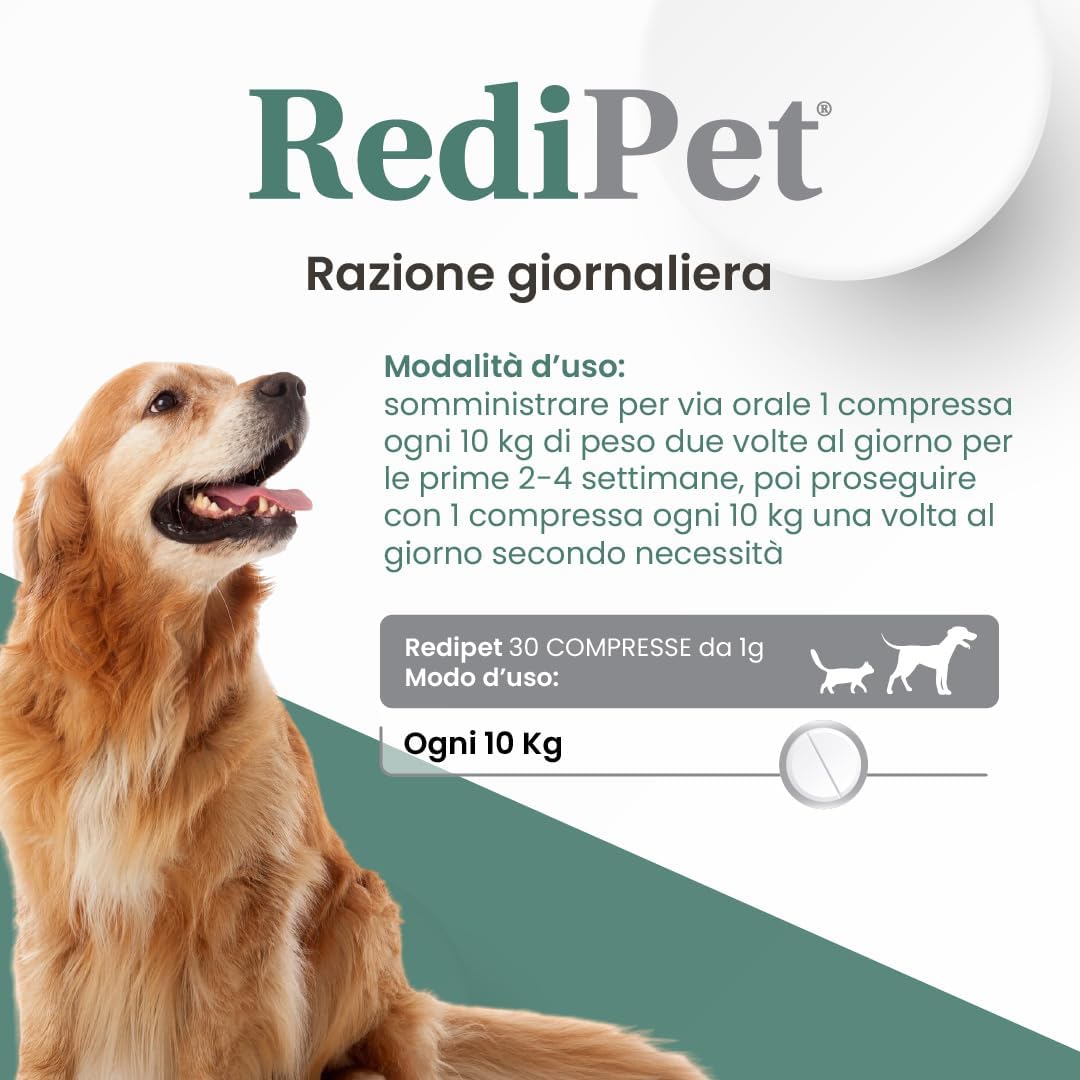 REDIPET 30cpr - Supporto Intestinale Per Cani e Gatti