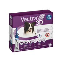 VECTRA 3D CANE 10/25 Kg (3 pipette) – Contro pulci, zecche e flebotomi