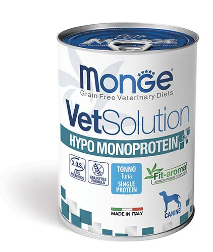 MONGE VETSOLUTION CANE HYPO MONPROTEIN TONNO 400g