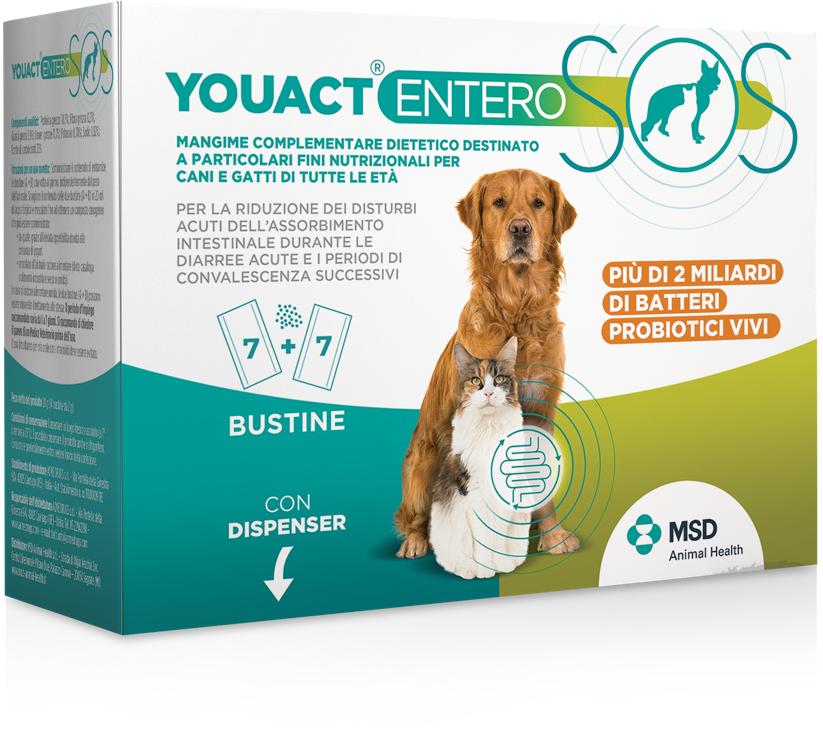 YOUACT ENTERO SOS - Alimento complementare per cani e gatti