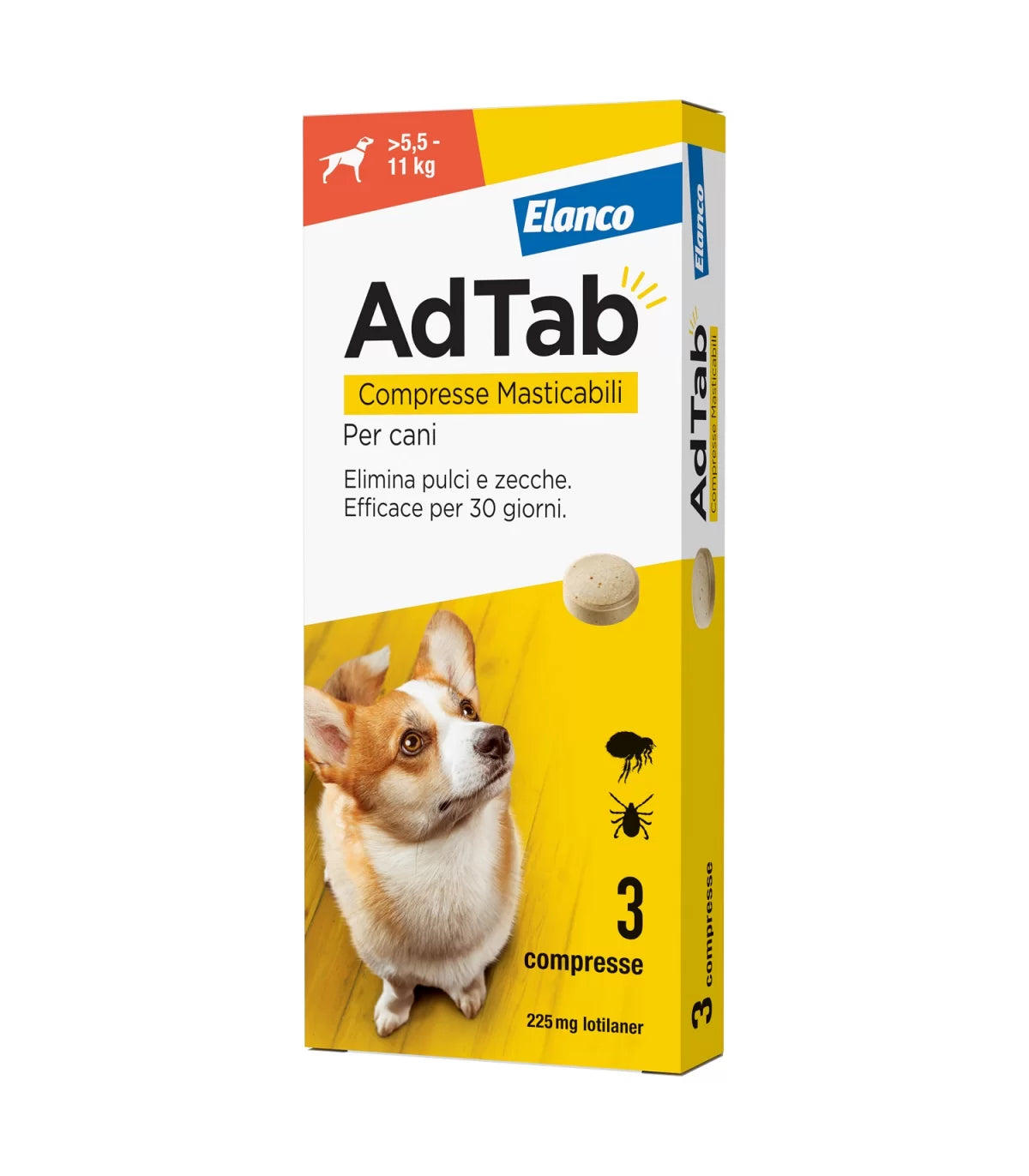 ADTAB CANI 5.5-11kg (3 cpr) - Antiparassitario Per Cani