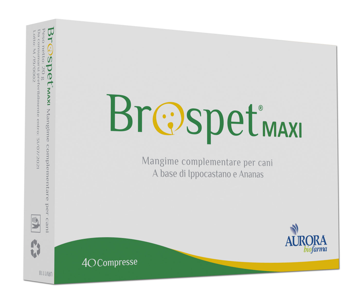 BROSPET MAXI 40 cpr – Favorisce Il Drenaggio Dei Liquidi Intestinali