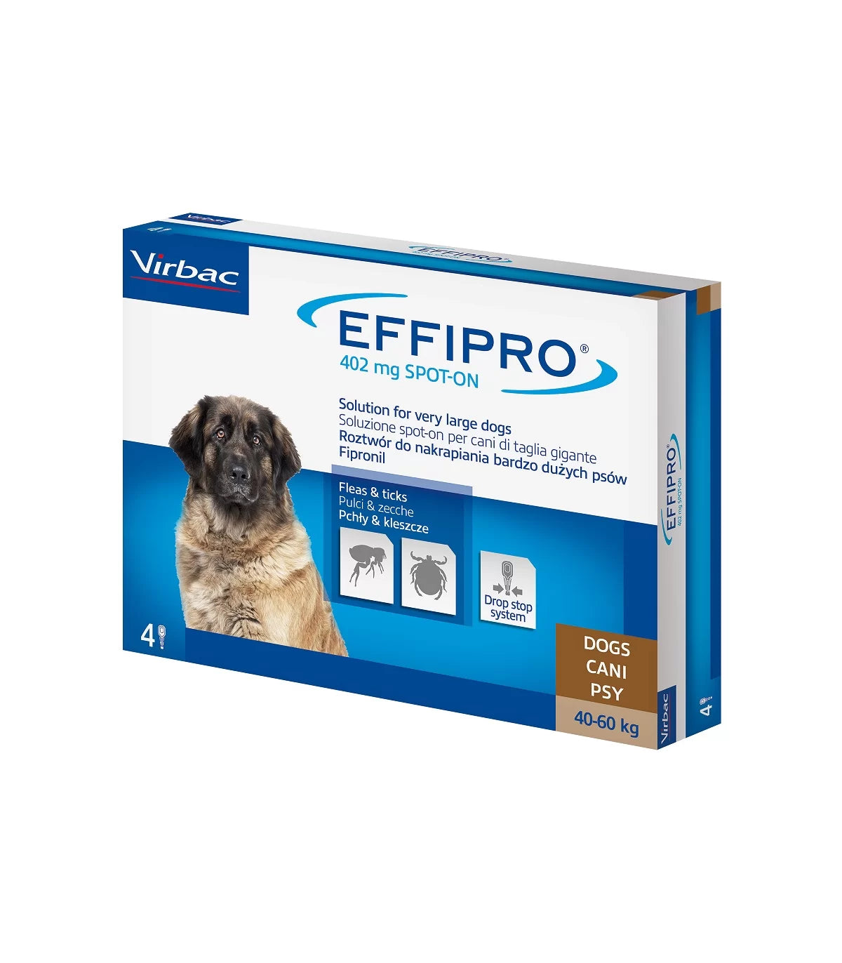 EFFIPRO 40-60 kg - Antiparassitario Pipette per Pulci e Zecche