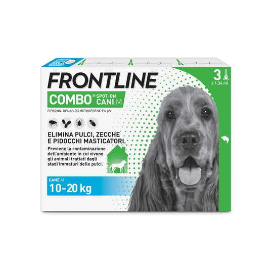 FRONTLINE COMBO CANE 10-20 kg 3 pip - Contro Pulci, Zecche e Pidocchi