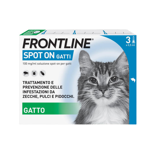 FRONTLINE SPOT ON GATTI 3 PIPETTE - Contro Pulci e Zecche