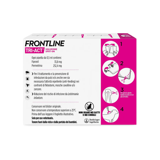 FRONTLINE TRI ACT 2-5 Kg 3 pip – Antiparassitario Per Cani