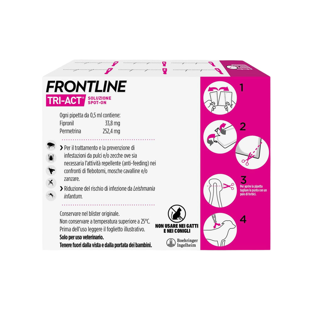 FRONTLINE TRI ACT 2-5 Kg 6 pip – Antiparassitario Cani Piccolissimi